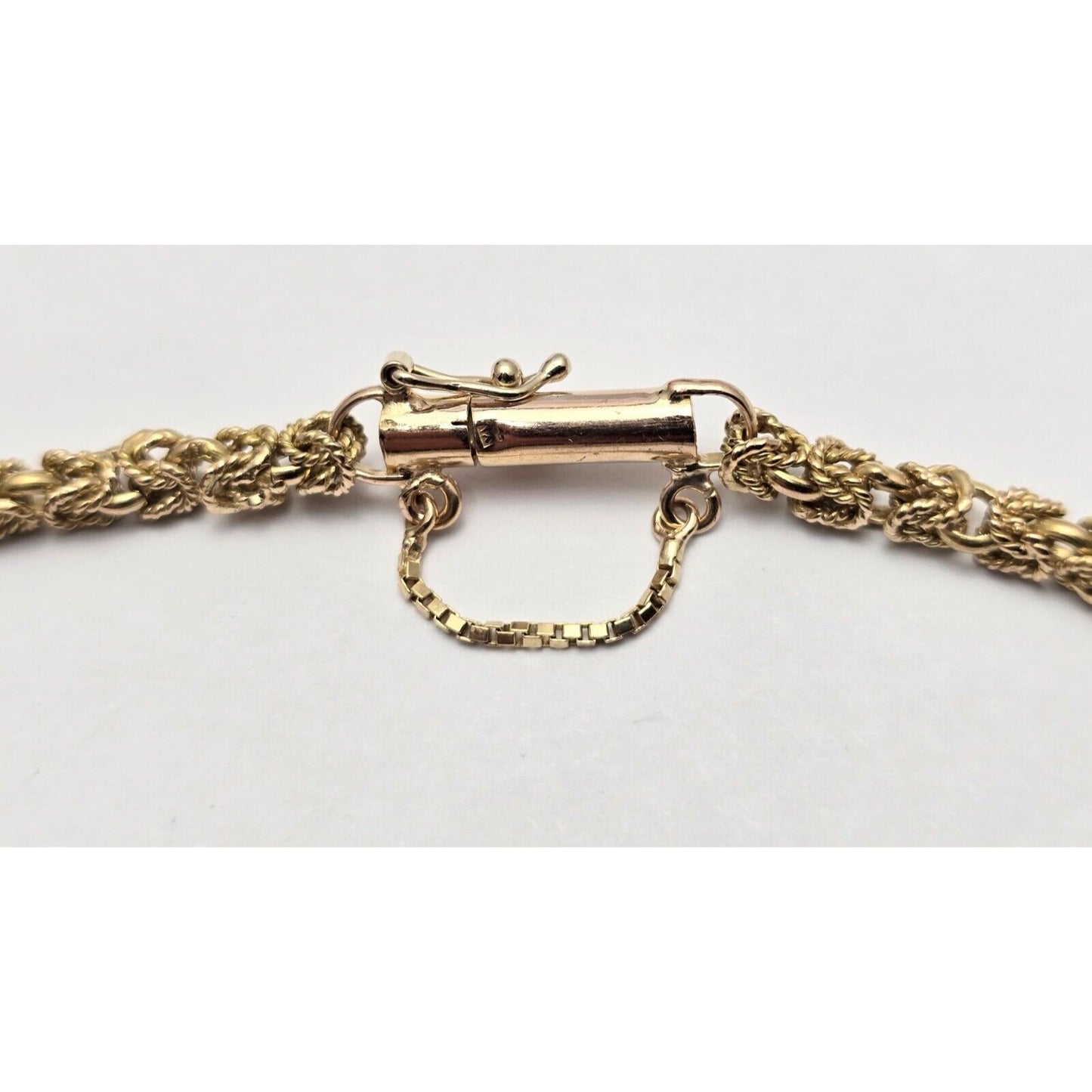 18K Yellow Gold Byzantine Link Chain Bracelet