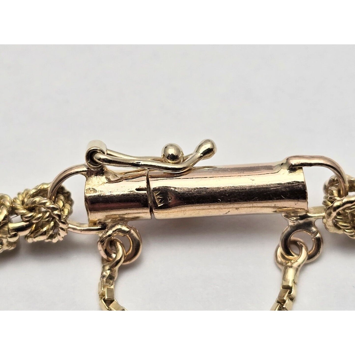 18K Yellow Gold Byzantine Link Chain Bracelet