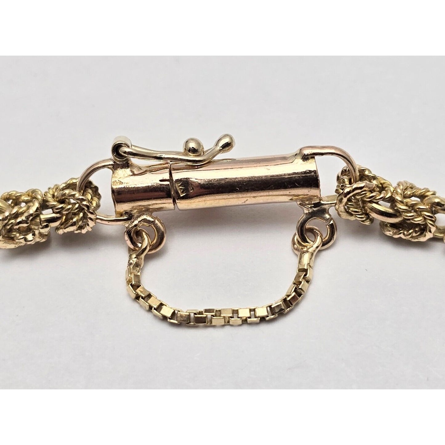 18K Yellow Gold Byzantine Link Chain Bracelet