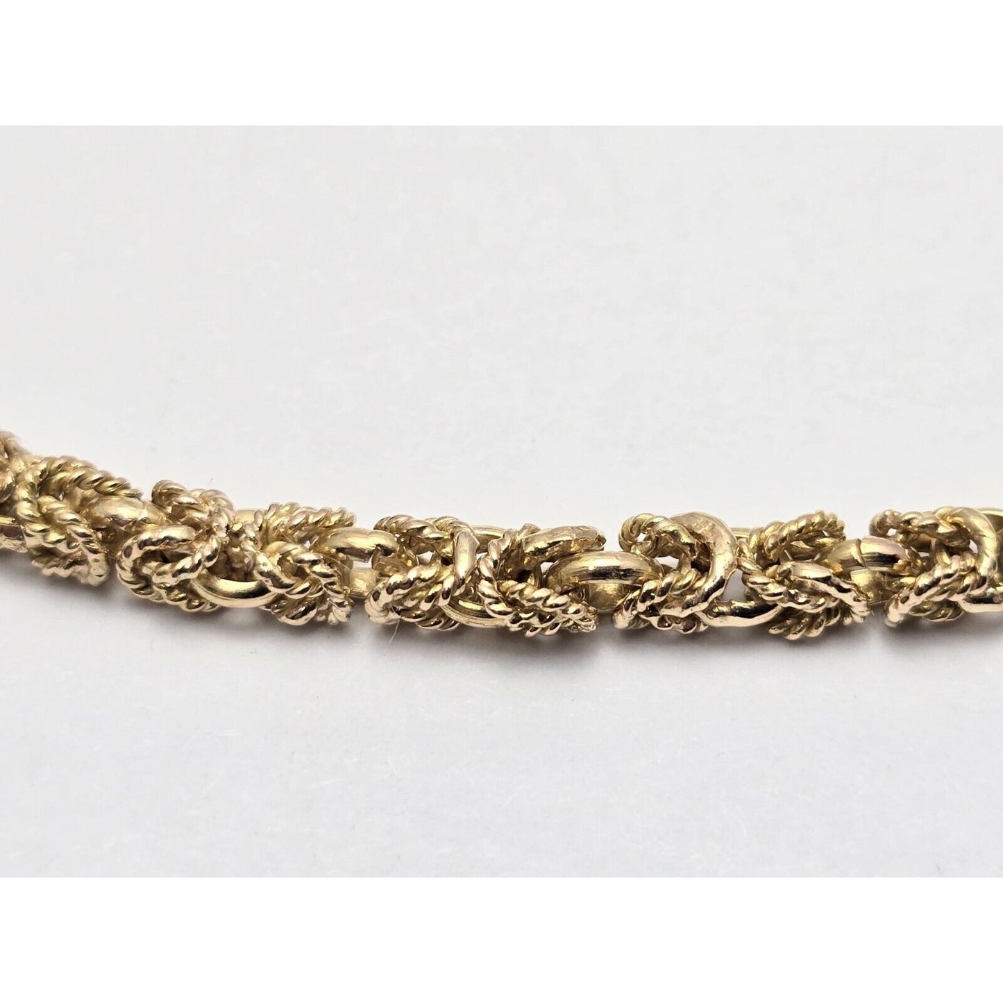 18K Yellow Gold Byzantine Link Chain Bracelet