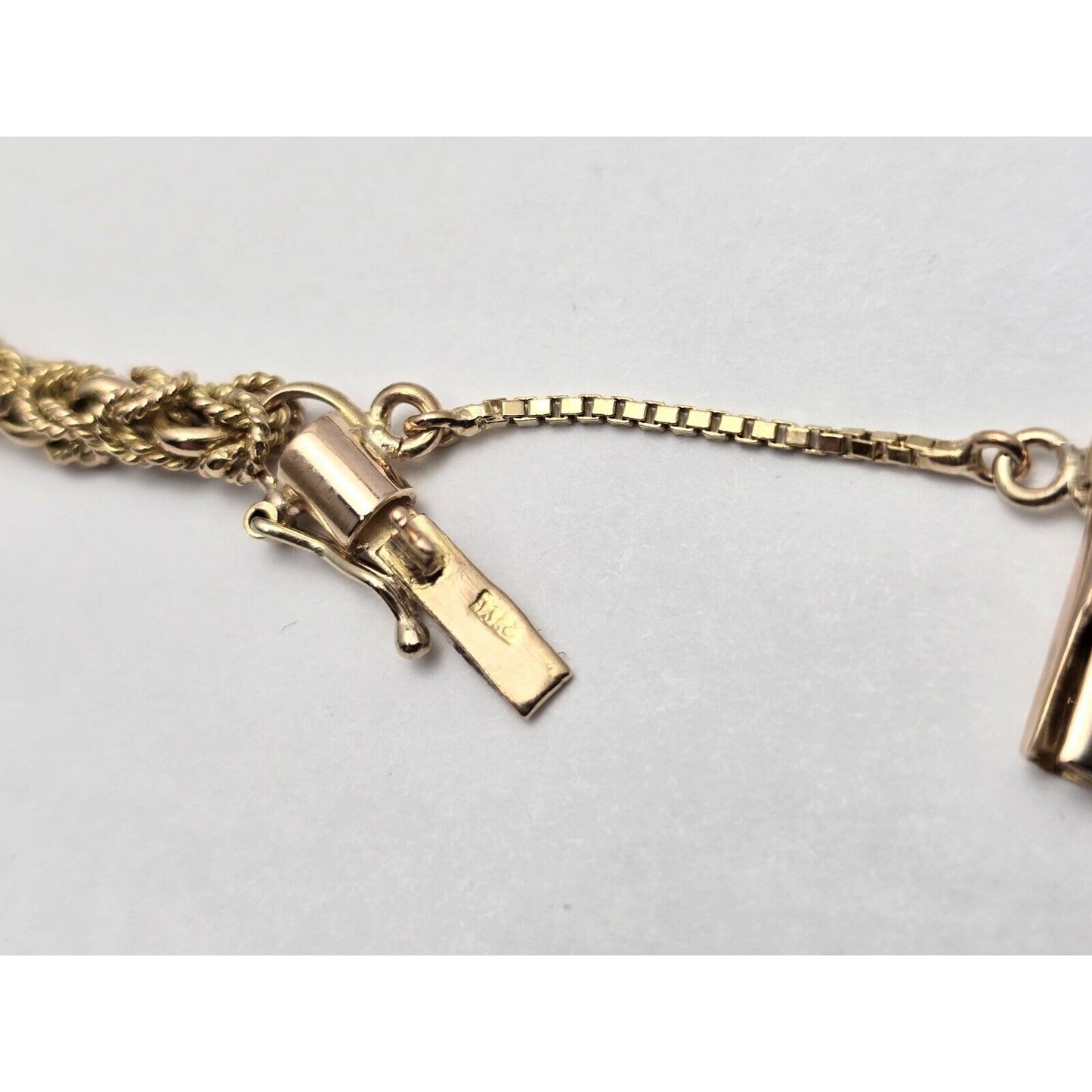 18K Yellow Gold Byzantine Link Chain Bracelet