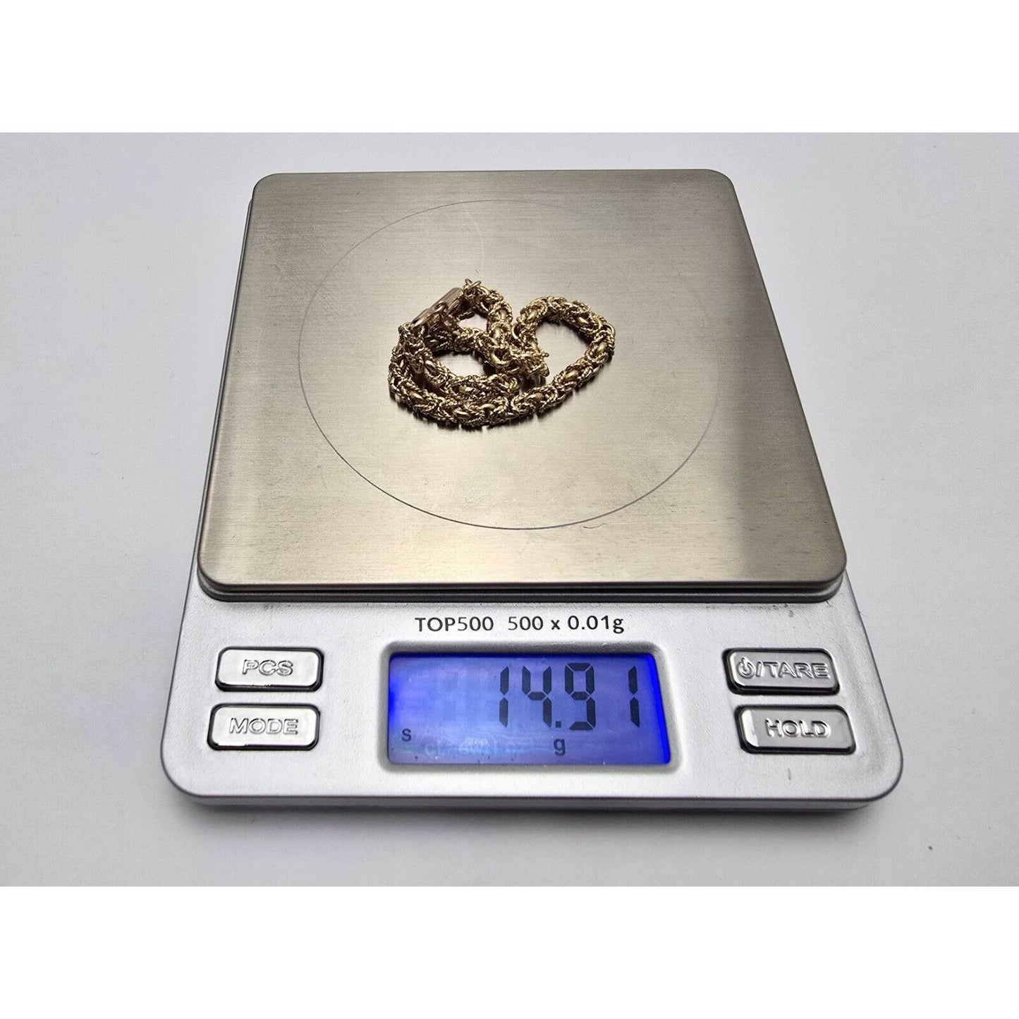 18K Yellow Gold Byzantine Link Chain Bracelet