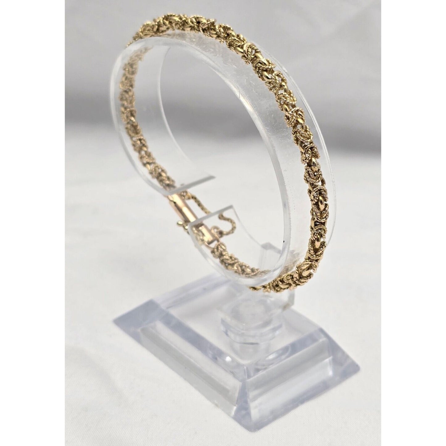 18K Yellow Gold Byzantine Link Chain Bracelet