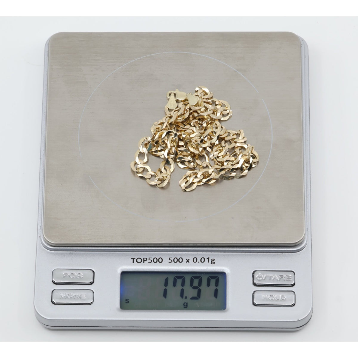 14K Yellow Gold Cuban Link Chain Necklace