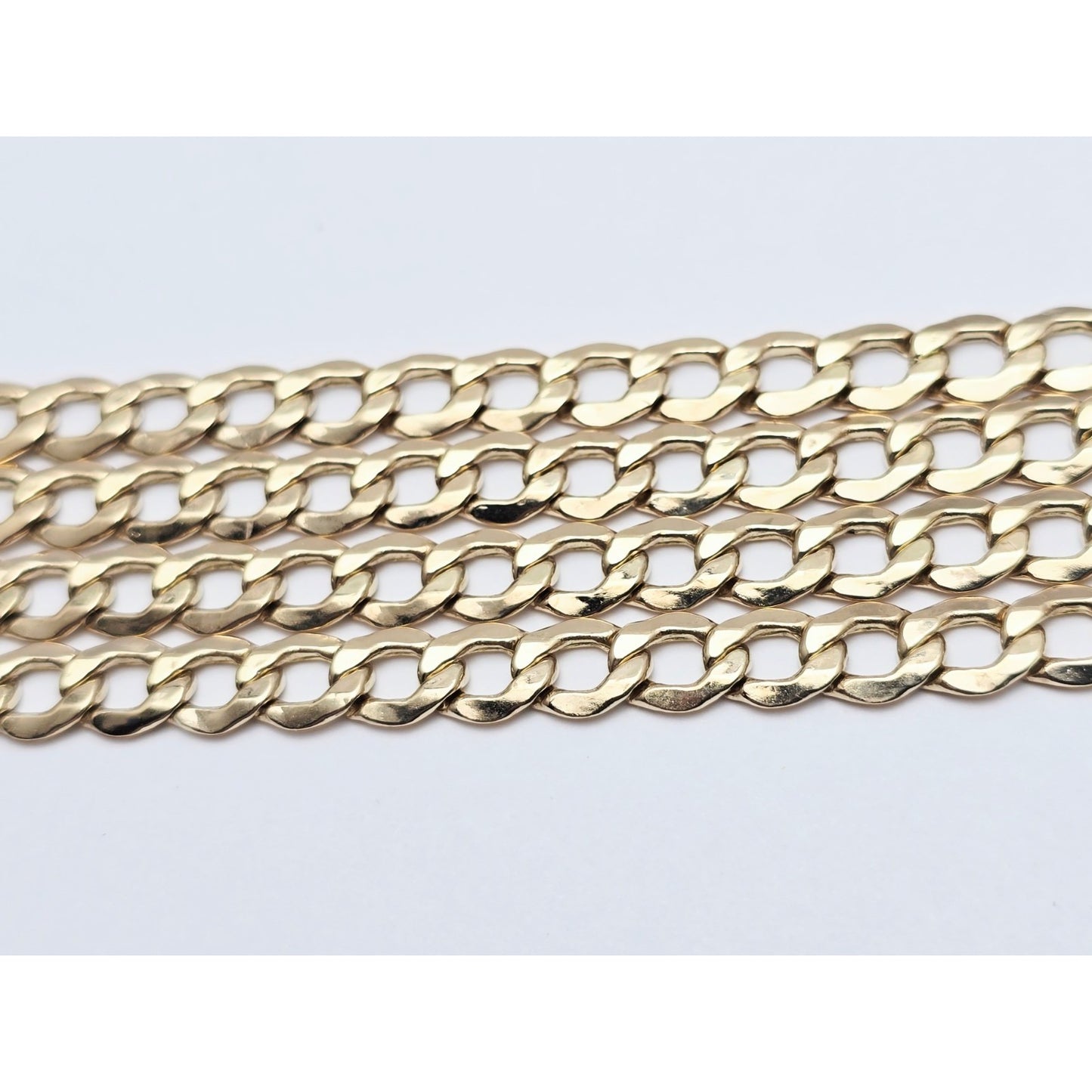 14K Yellow Gold Cuban Curb Link Chain Necklace