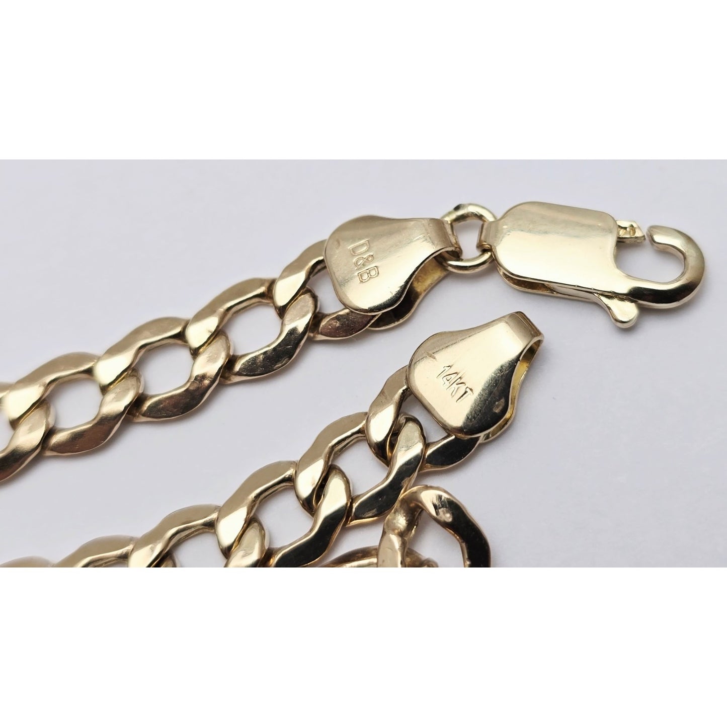14K Yellow Gold Cuban Curb Link Chain Necklace