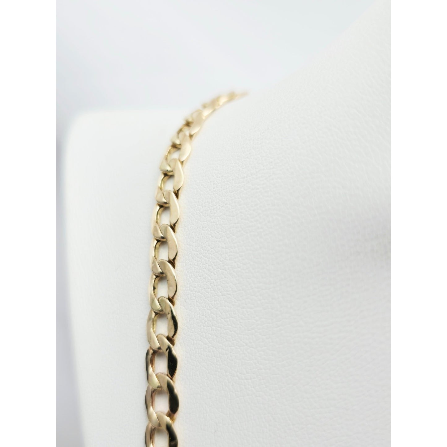 14K Yellow Gold Cuban Curb Link Chain Necklace