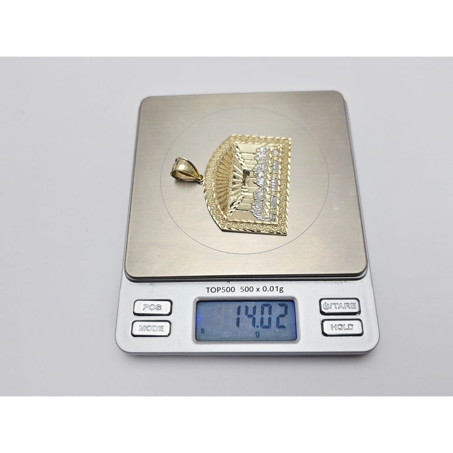 10K Two Tone Gold The Last Supper Charm Pendant