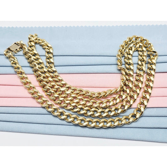 14K Yellow Gold Cuban Link Chain Necklace