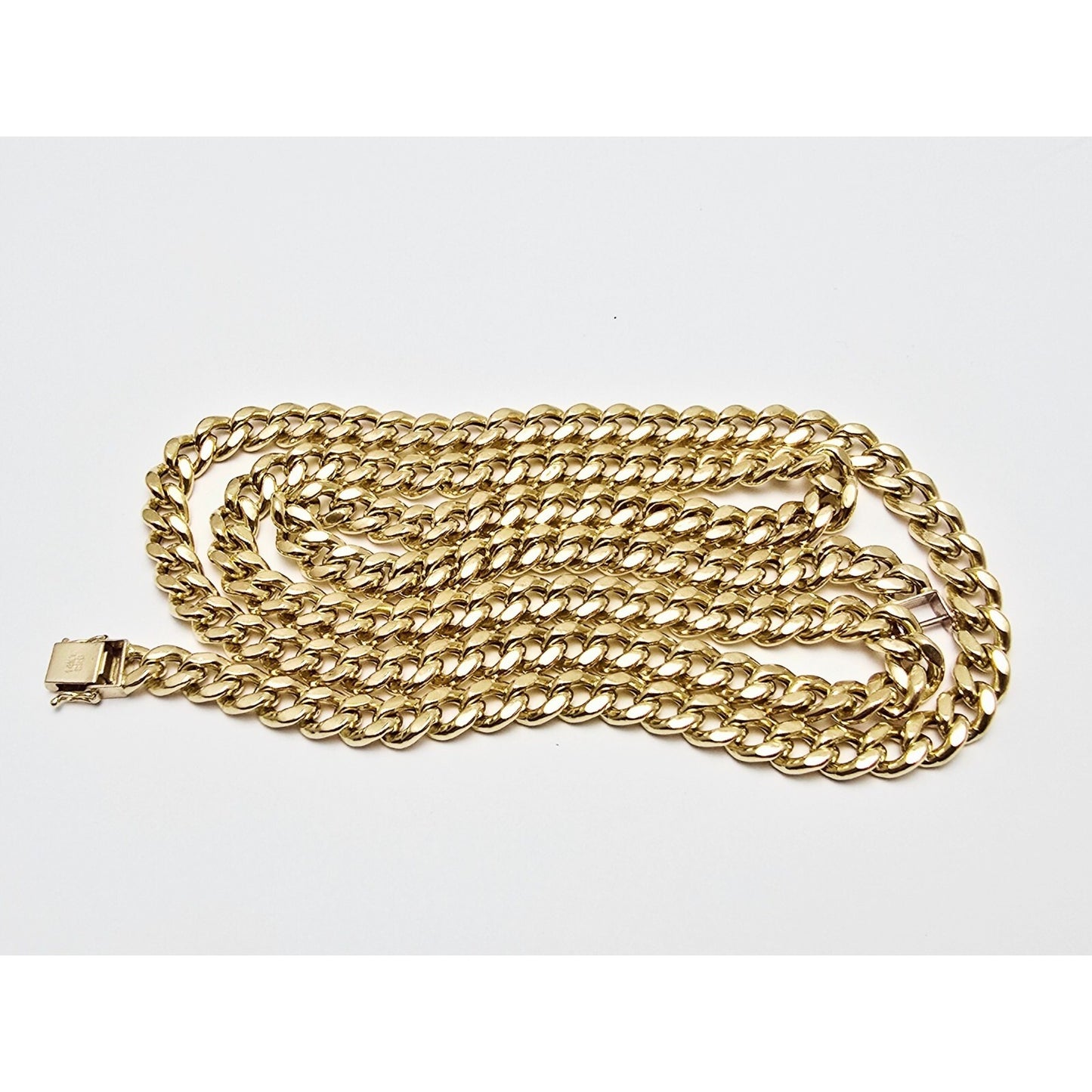 14K Yellow Gold Cuban Link Chain Necklace