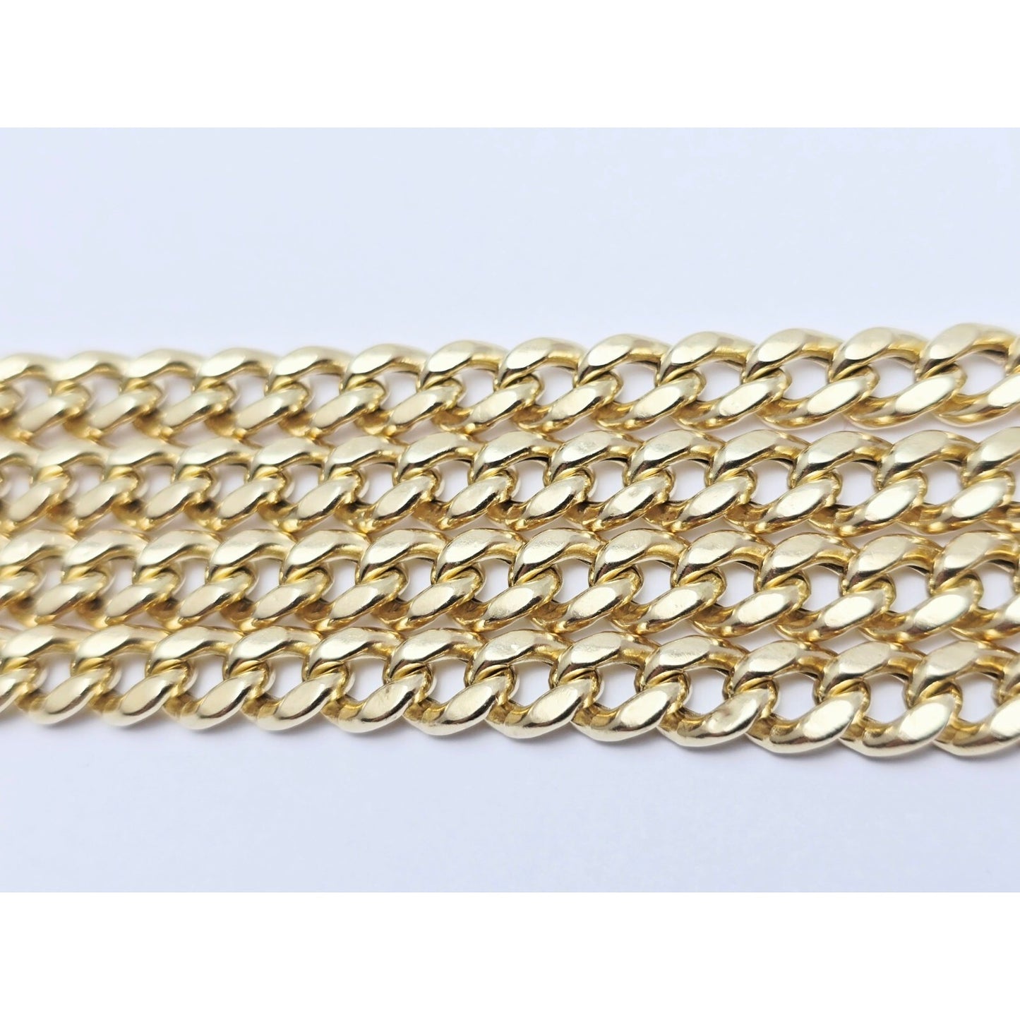 14K Yellow Gold Cuban Link Chain Necklace