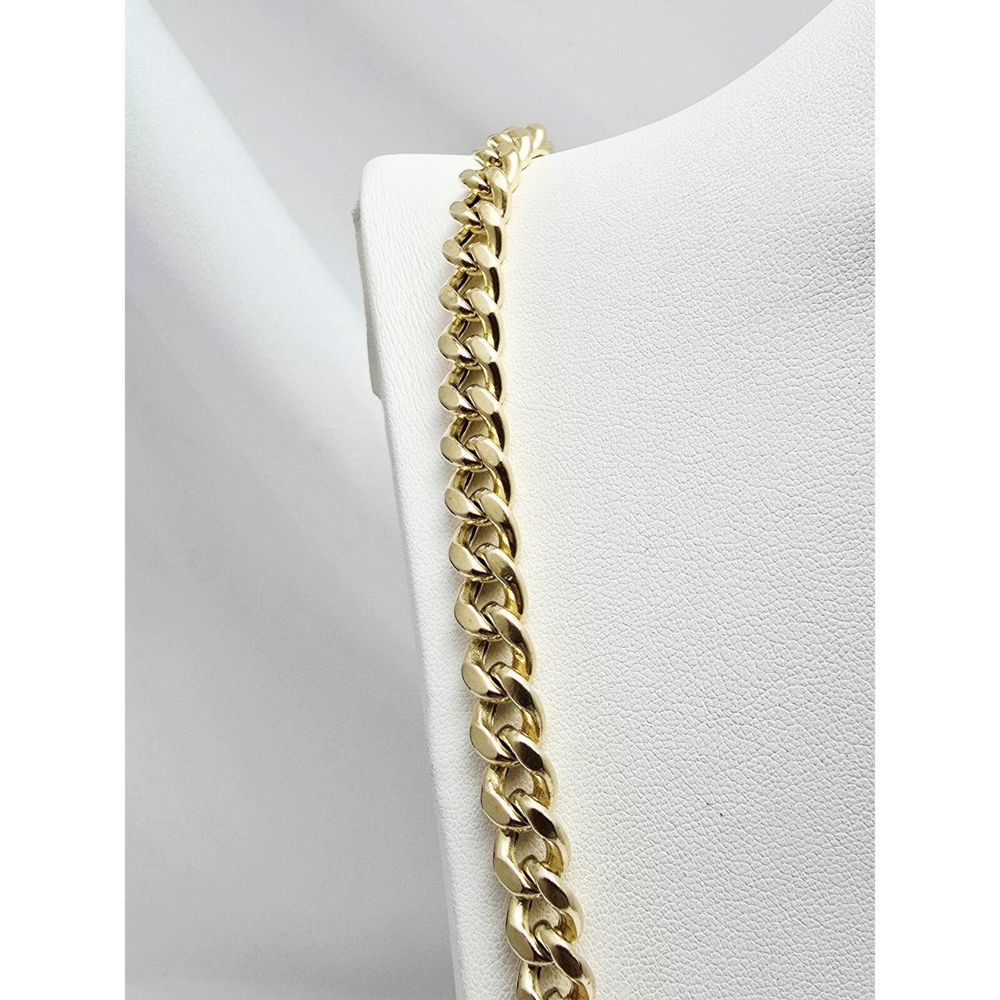 14K Yellow Gold Cuban Link Chain Necklace