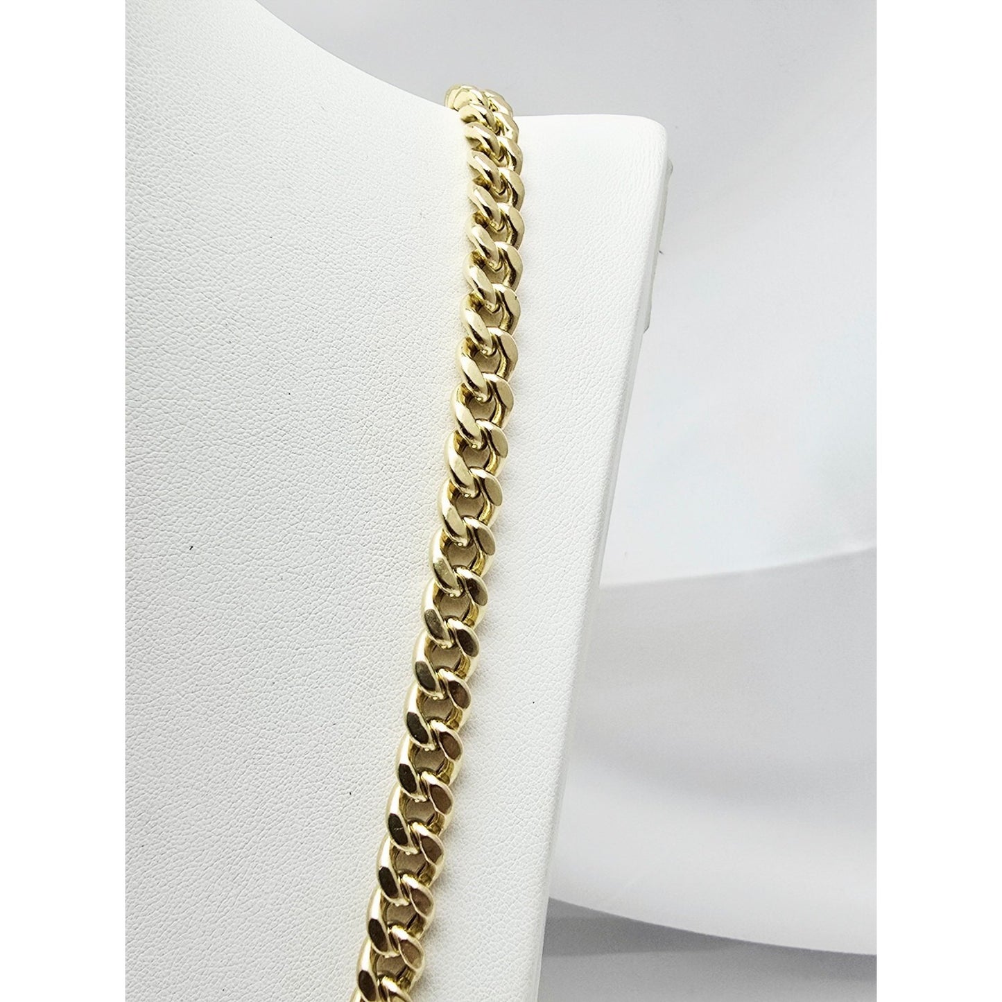 14K Yellow Gold Cuban Link Chain Necklace