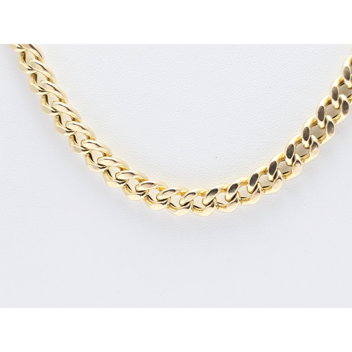 14K Yellow Gold Cuban Link Chain Necklace