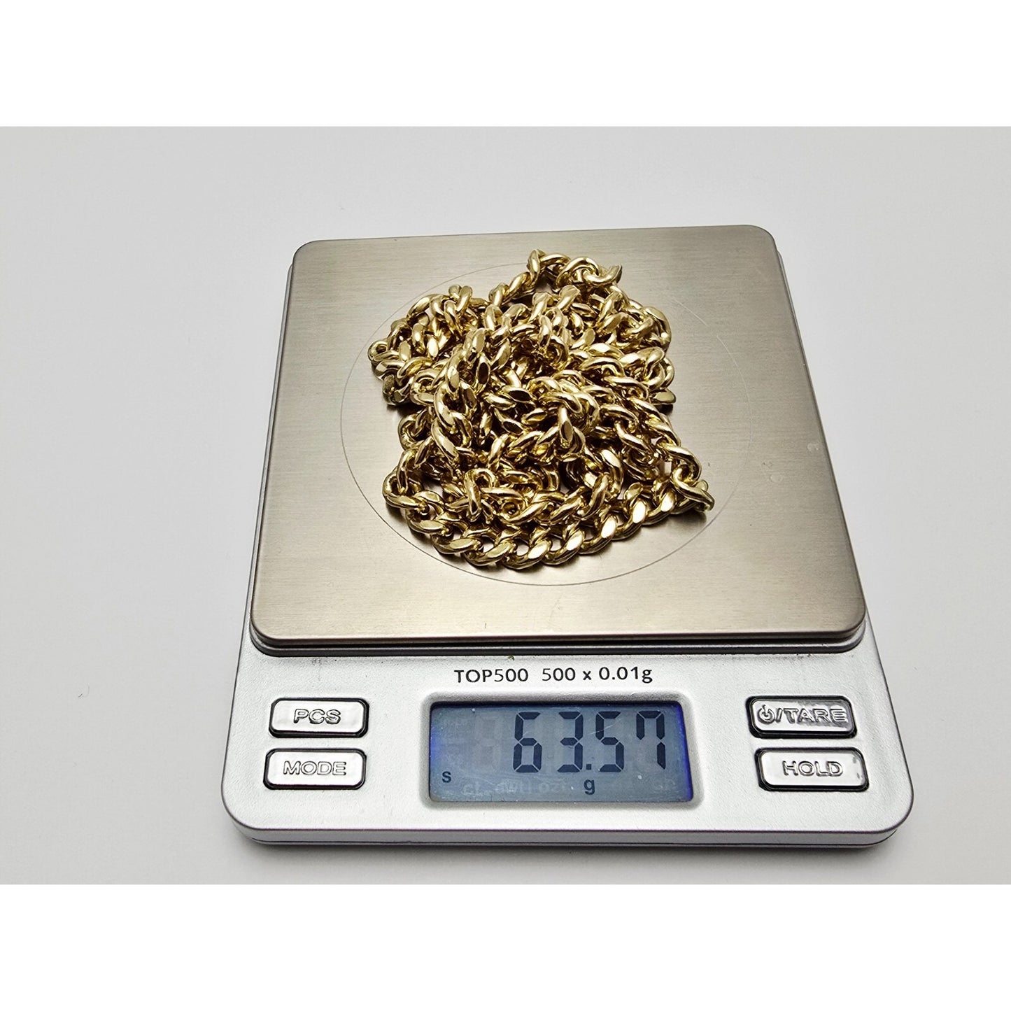 14K Yellow Gold Cuban Link Chain Necklace