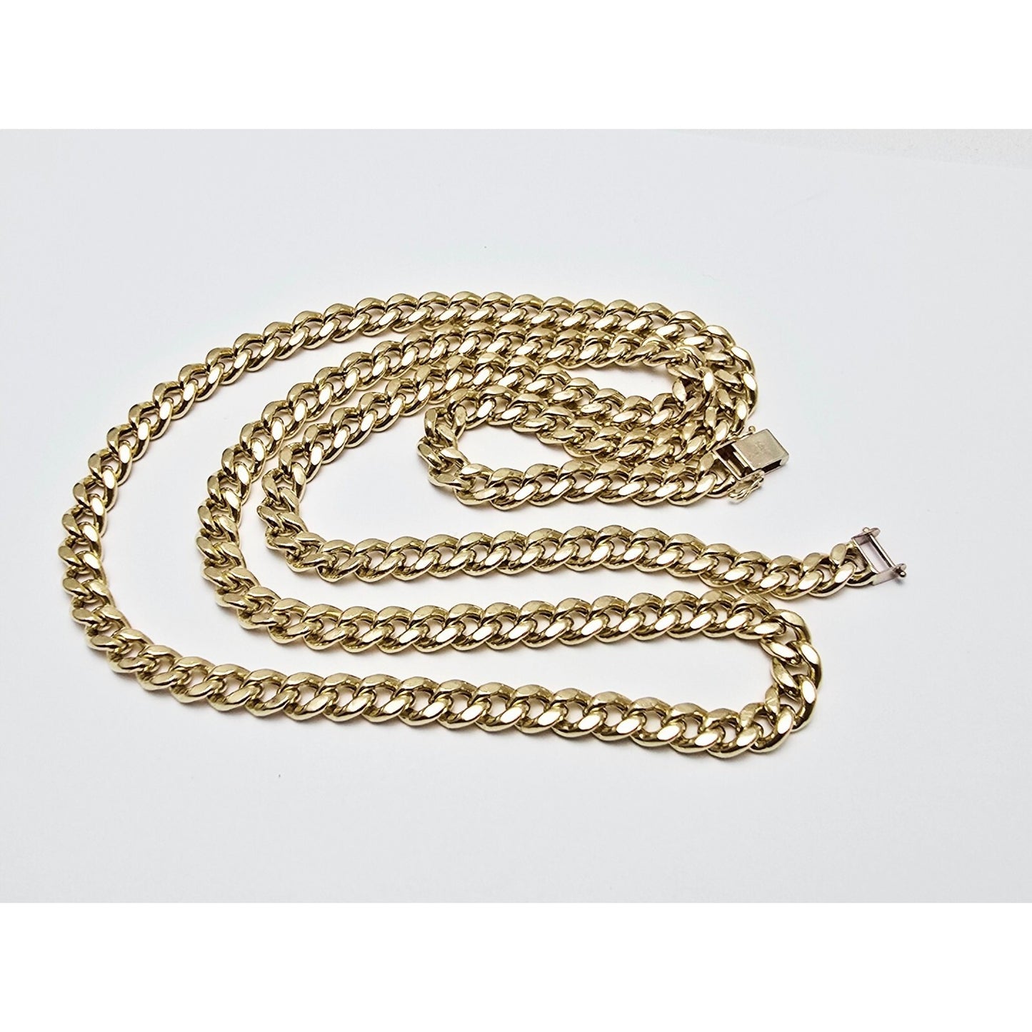 14K Yellow Gold Cuban Link Chain Necklace