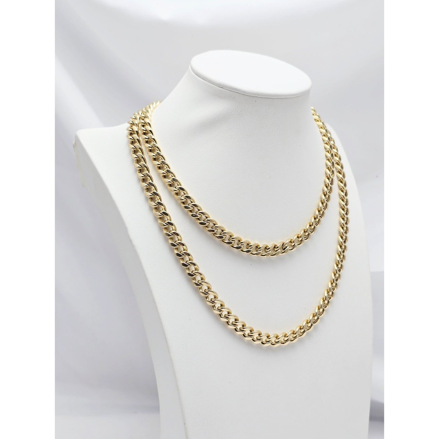 14K Yellow Gold Cuban Link Chain Necklace