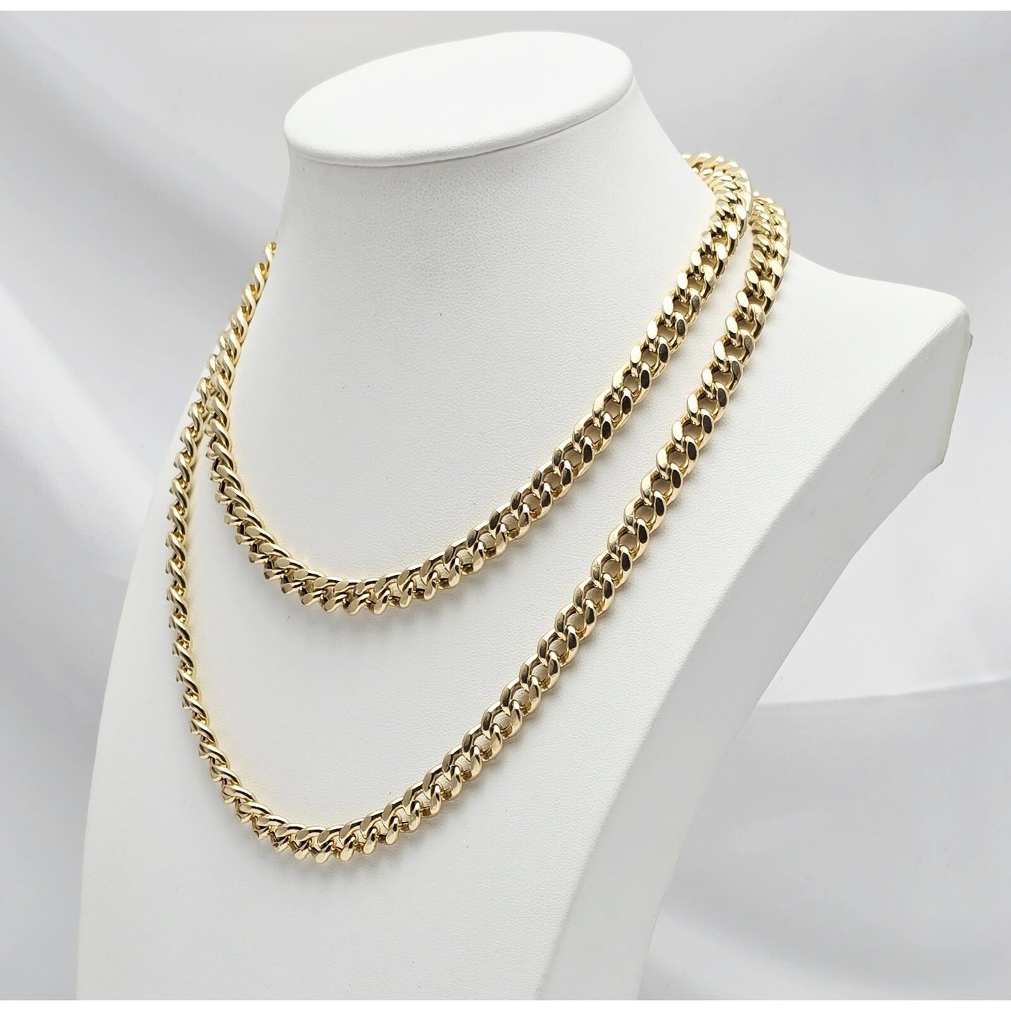 14K Yellow Gold Cuban Link Chain Necklace