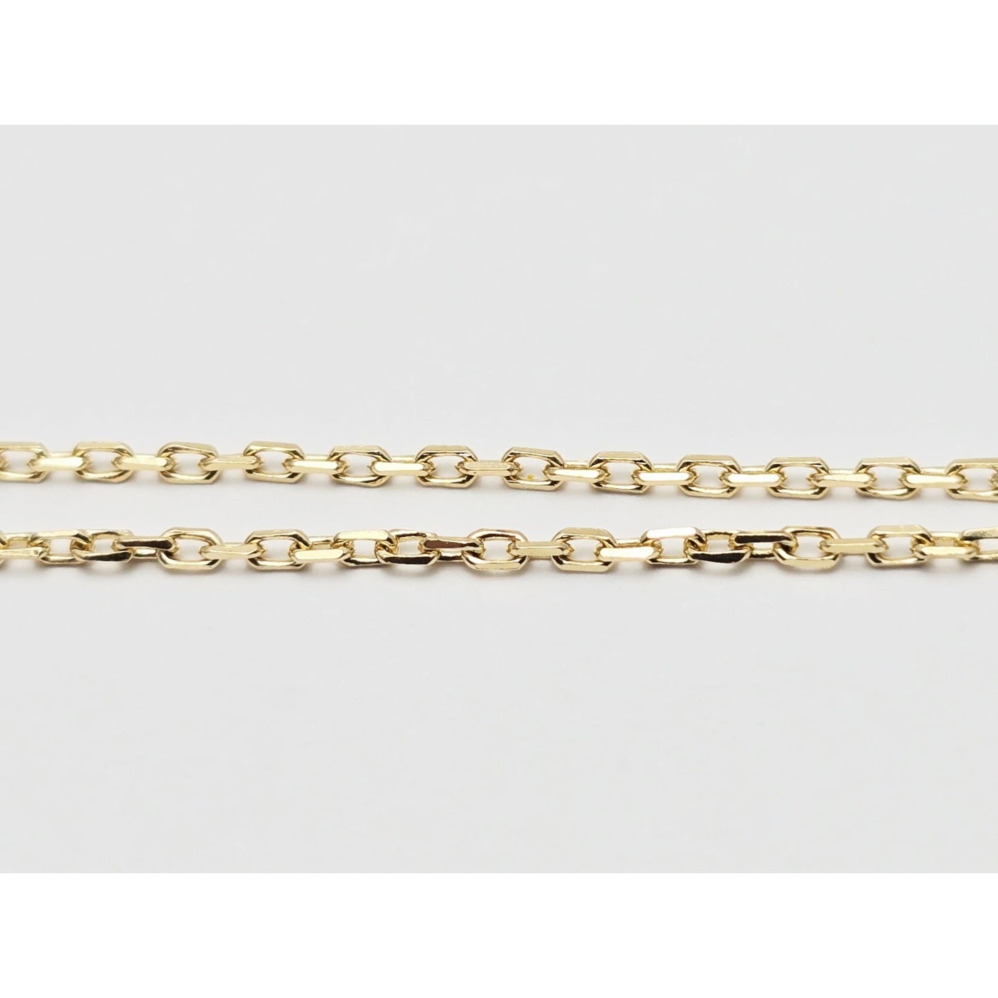 14K Yellow Gold Malachite Four Leaf Clover Resizable Cable Link Chain Necklace