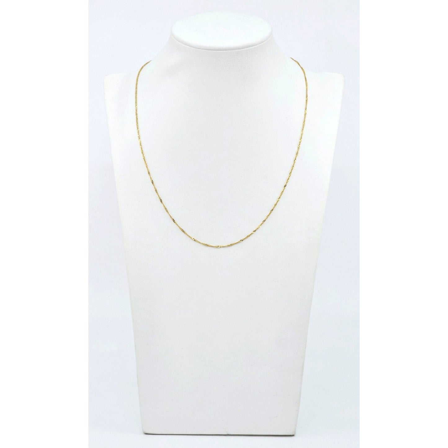 14K Yellow Gold Singapore Rope Chain Necklace
