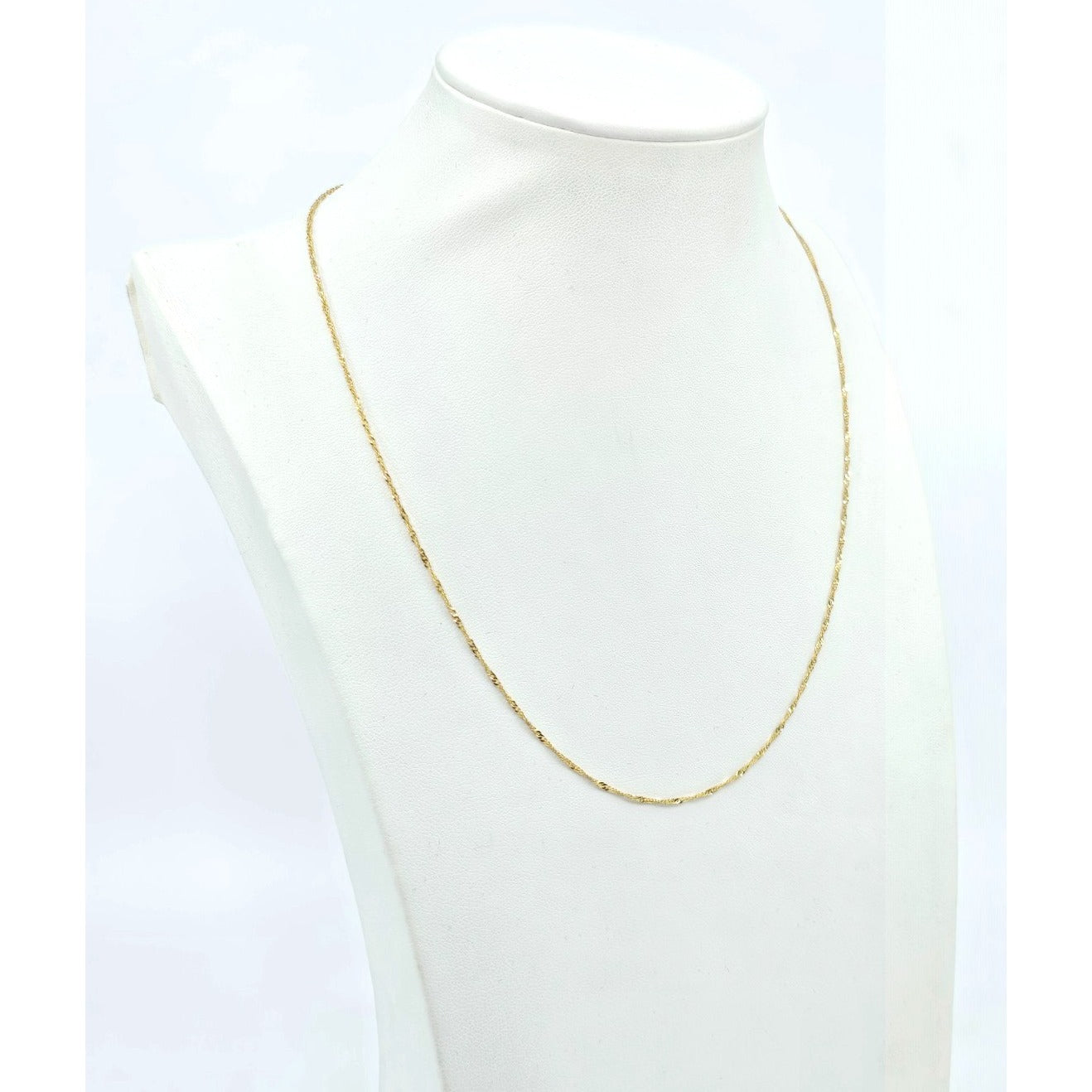 14K Yellow Gold Singapore Rope Chain Necklace