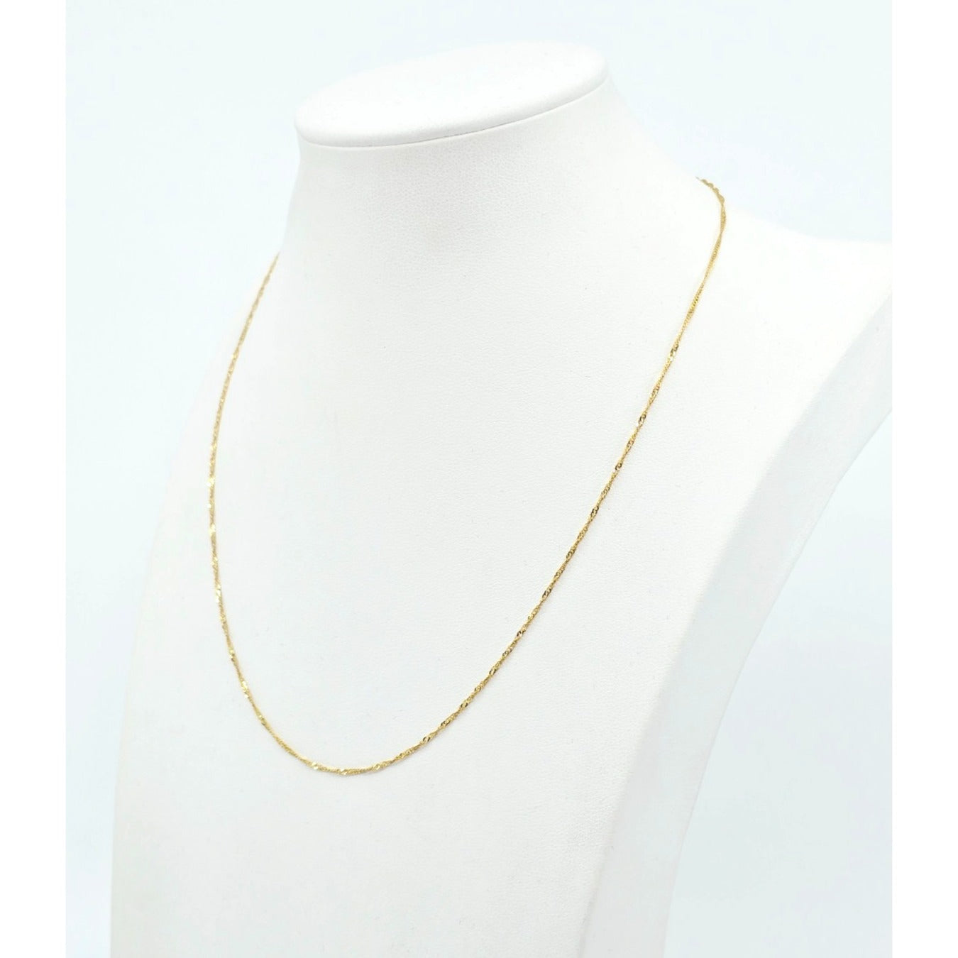 14K Yellow Gold Singapore Rope Chain Necklace