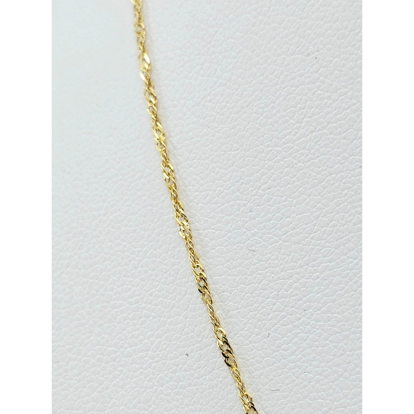 14K Yellow Gold Singapore Rope Chain Necklace