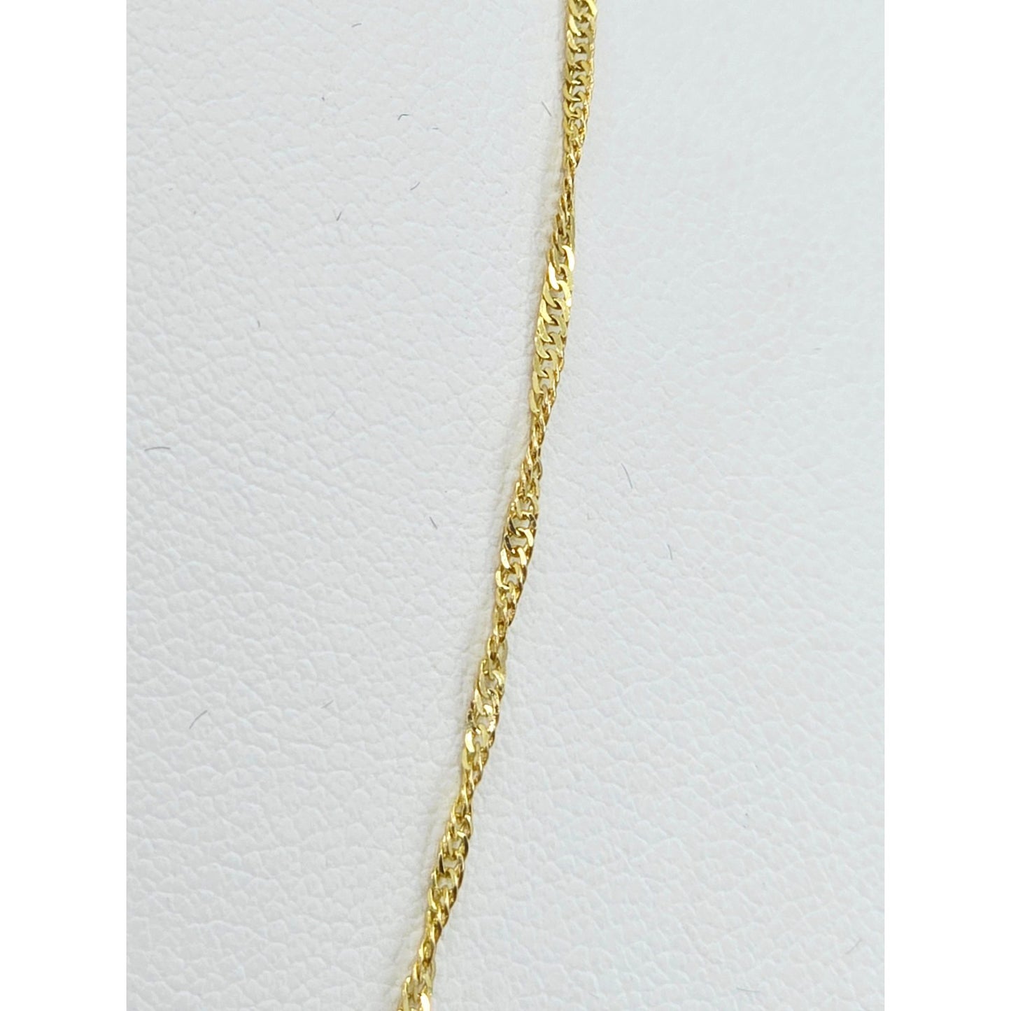 14K Yellow Gold Singapore Rope Chain Necklace