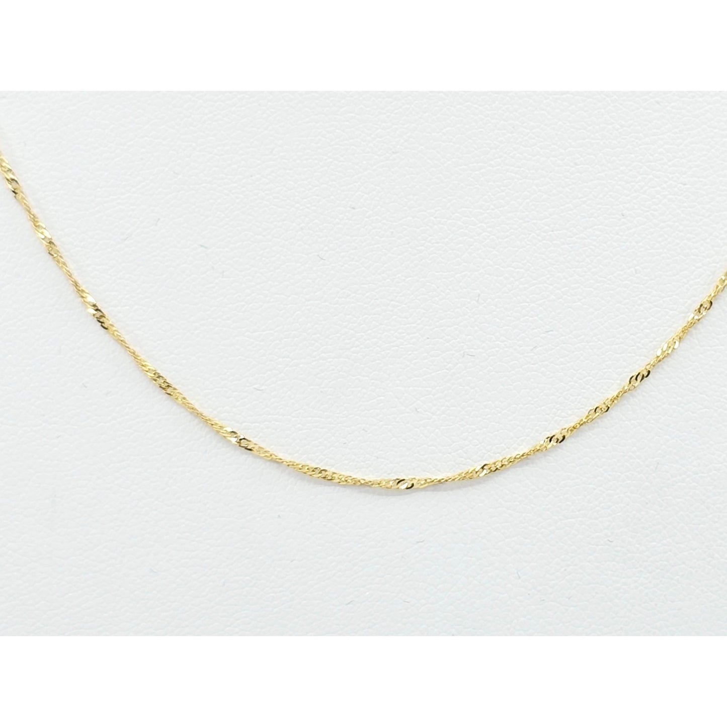 14K Yellow Gold Singapore Rope Chain Necklace