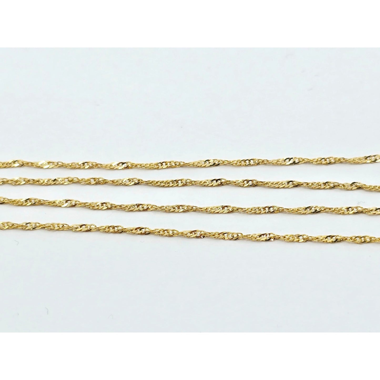 14K Yellow Gold Singapore Rope Chain Necklace