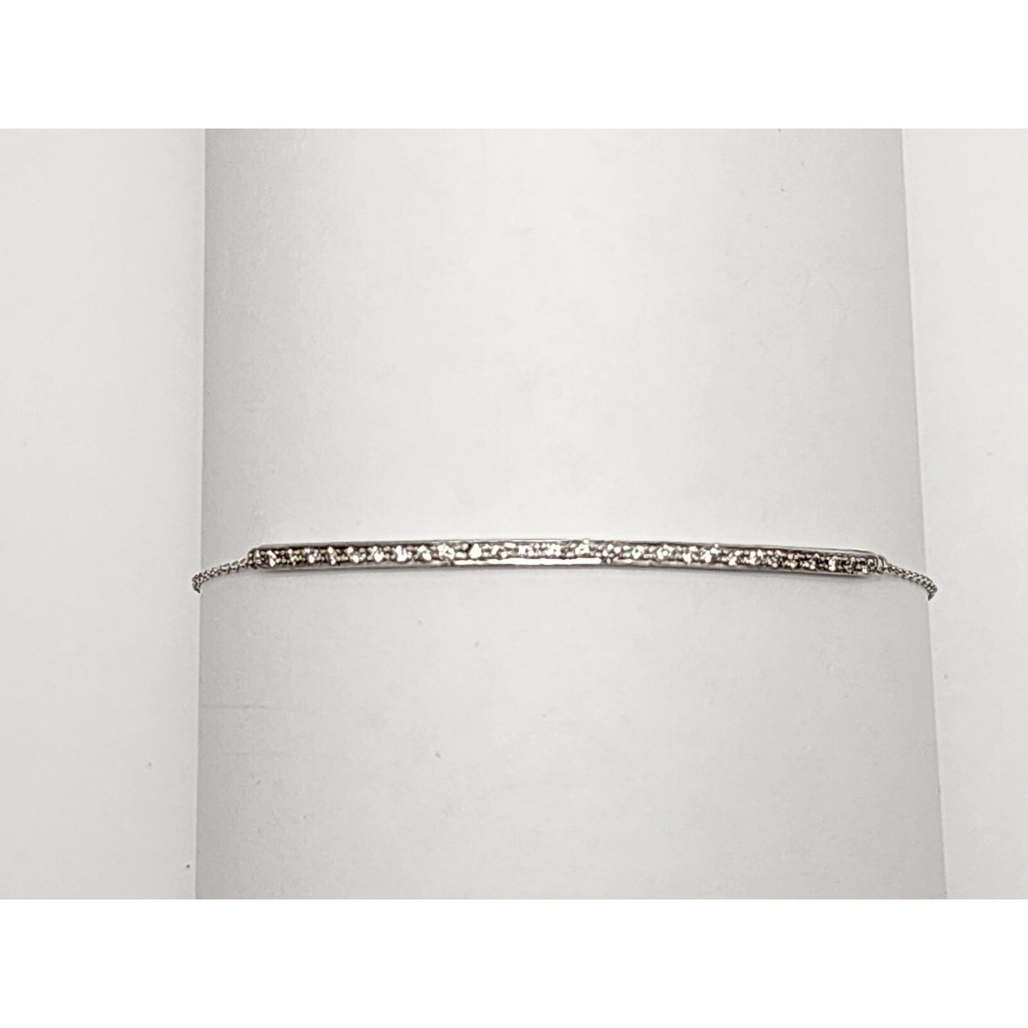 14K White Gold Diamond Link Bracelet