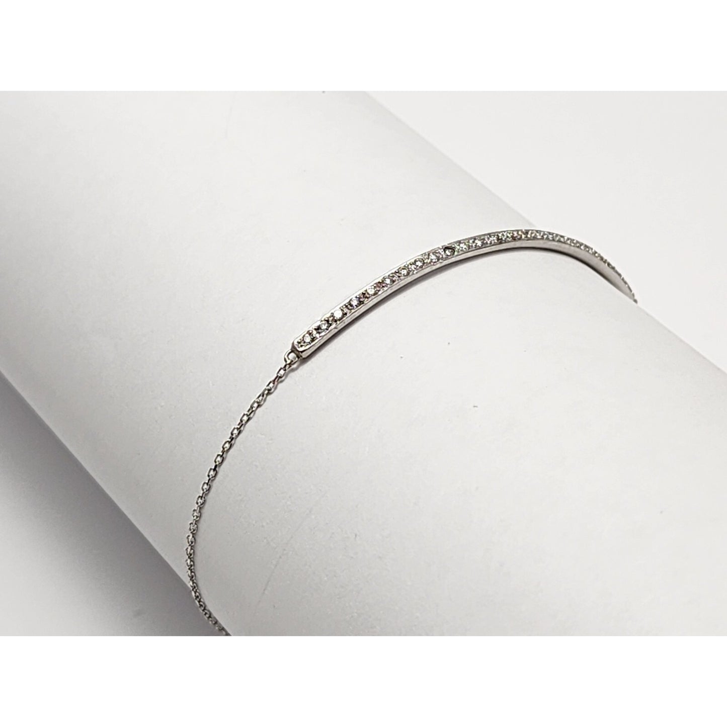 14K White Gold Diamond Link Bracelet