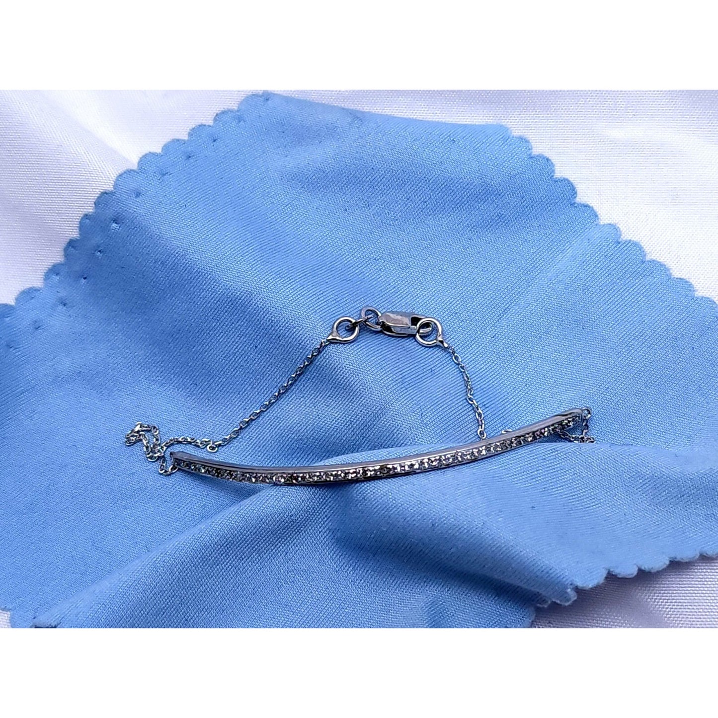 14K White Gold Diamond Link Bracelet