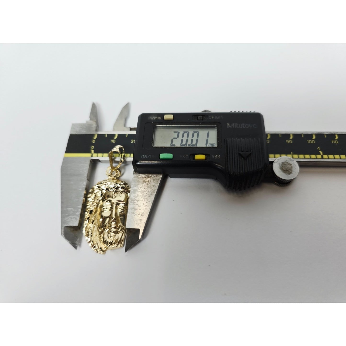 14K Yellow Gold Religious Jesus Head Charm Pendant