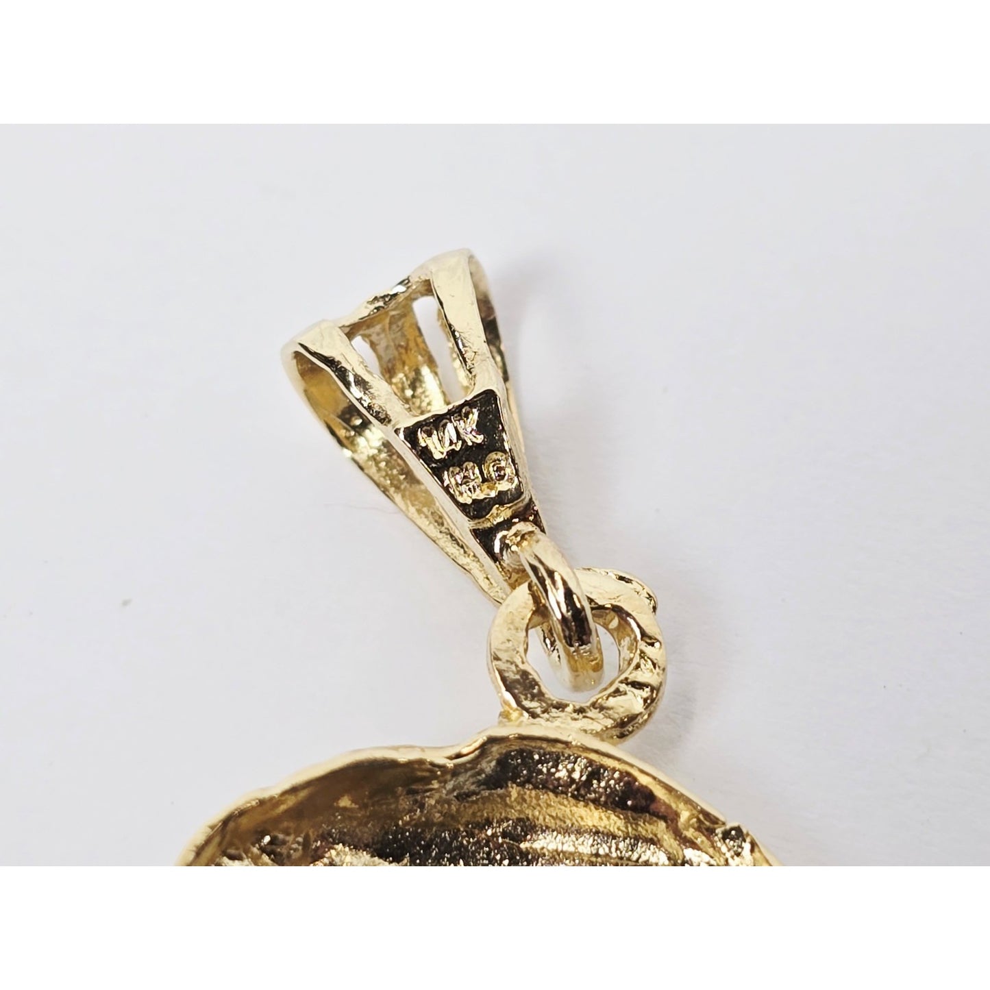 14K Yellow Gold Religious Jesus Head Charm Pendant