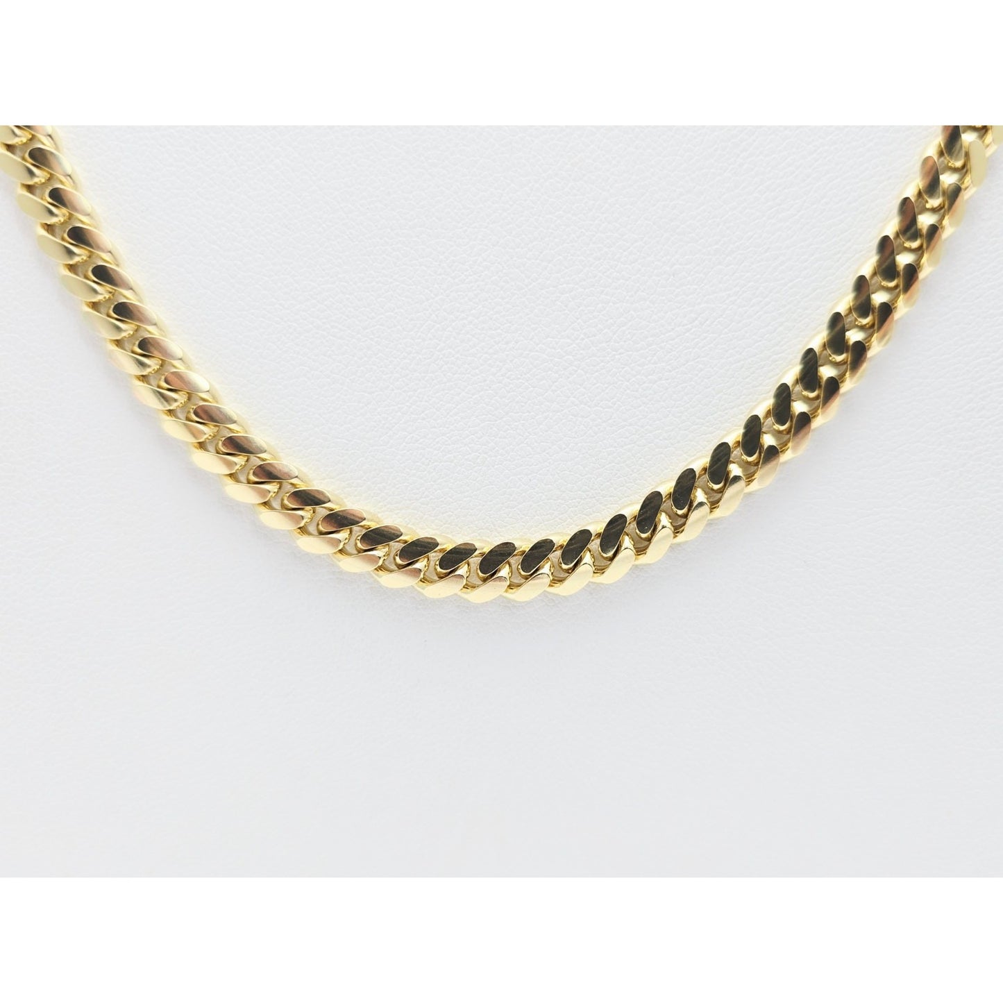 14K Yellow Gold Cuban Curb Link Chain Necklace