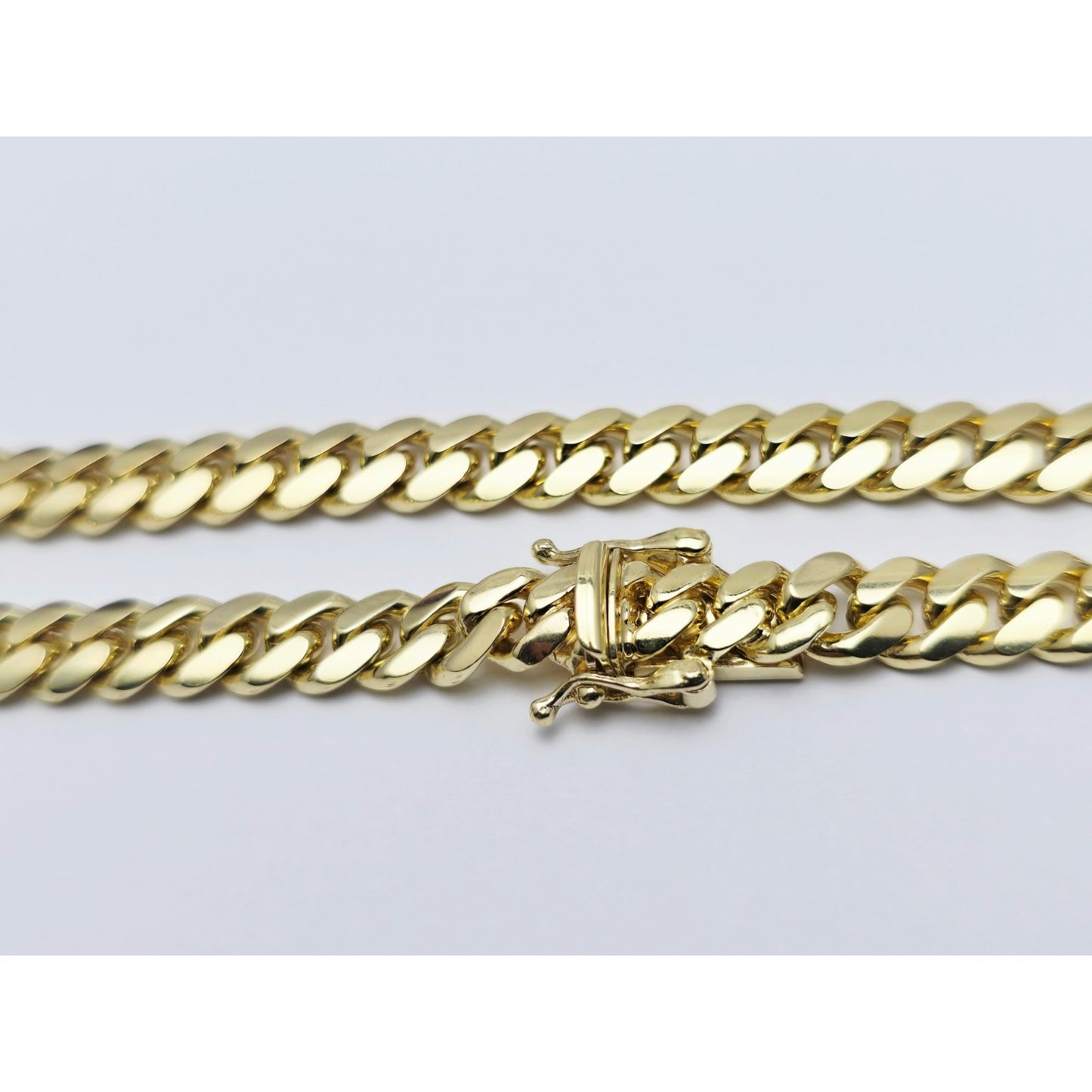14K Yellow Gold Cuban Curb Link Chain Necklace