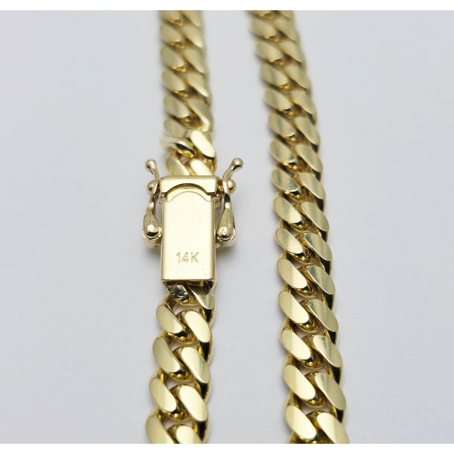 14K Yellow Gold Cuban Curb Link Chain Necklace