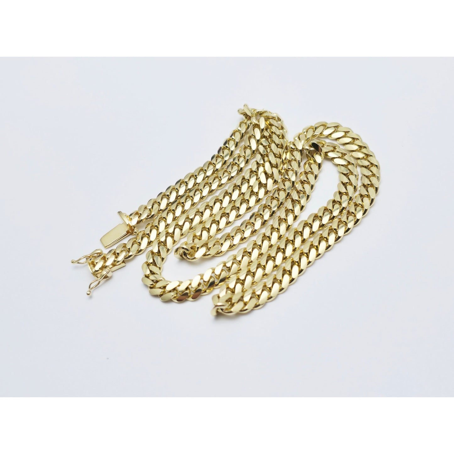 14K Yellow Gold Cuban Curb Link Chain Necklace