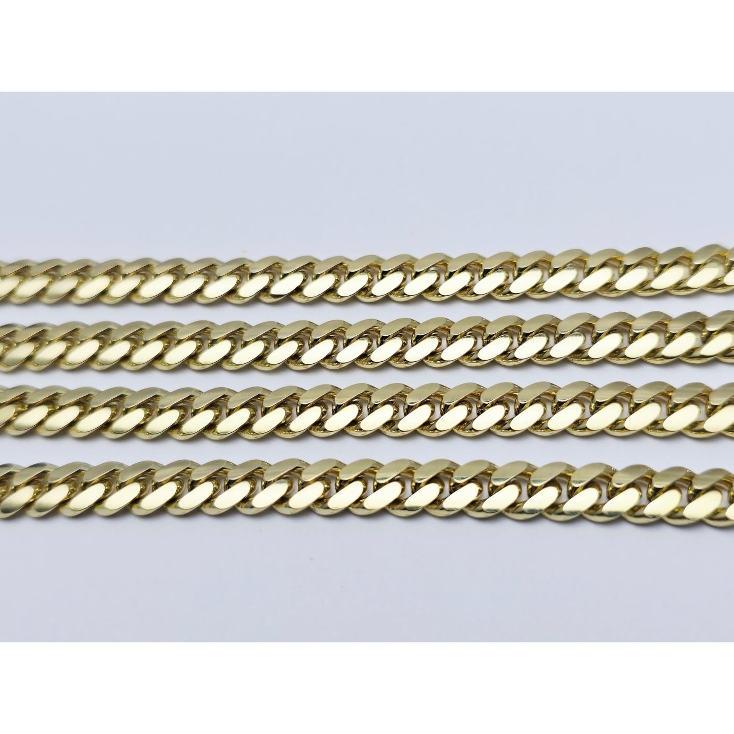 14K Yellow Gold Cuban Curb Link Chain Necklace