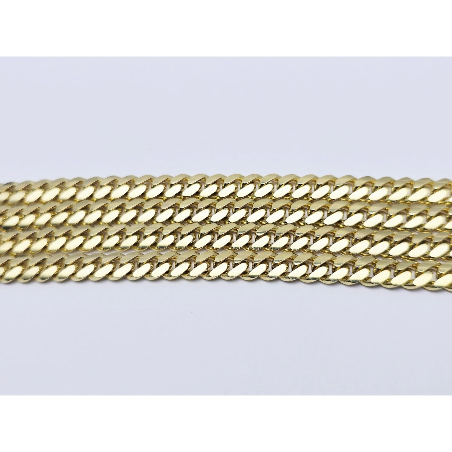 14K Yellow Gold Cuban Curb Link Chain Necklace