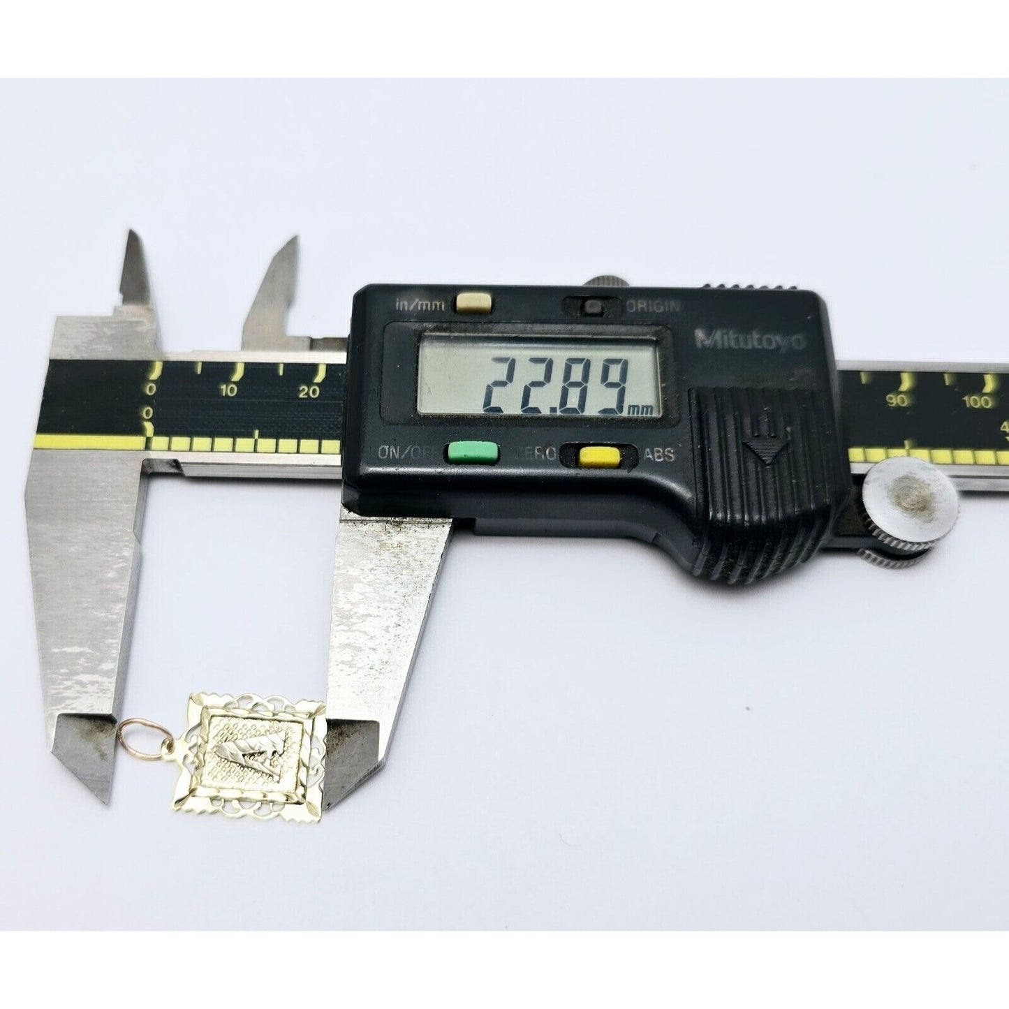 10K Two Tone Gold Initial Letter " A " Charm Pendant