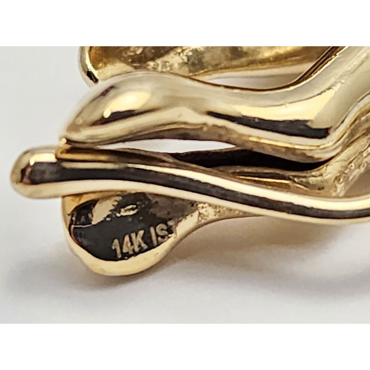 14K Yellow Gold Hanging Panther Jaguar Cougar Charm Pendant