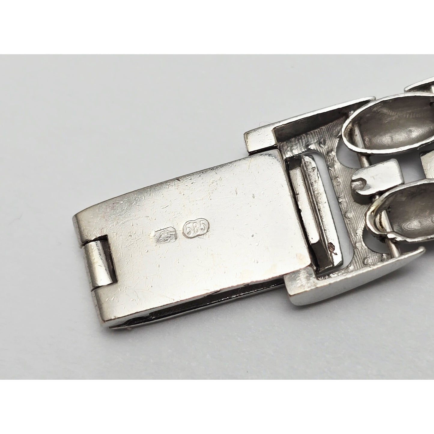 14K White Gold Custom Link Bracelet