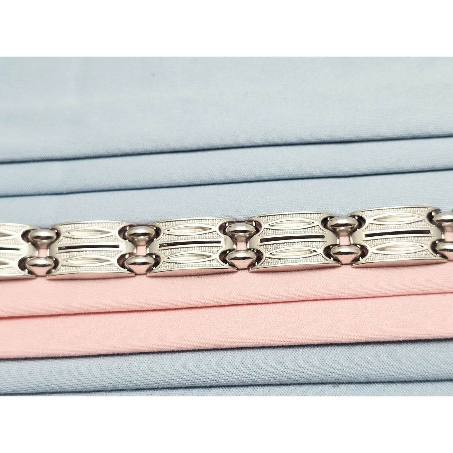 14K White Gold Custom Link Bracelet