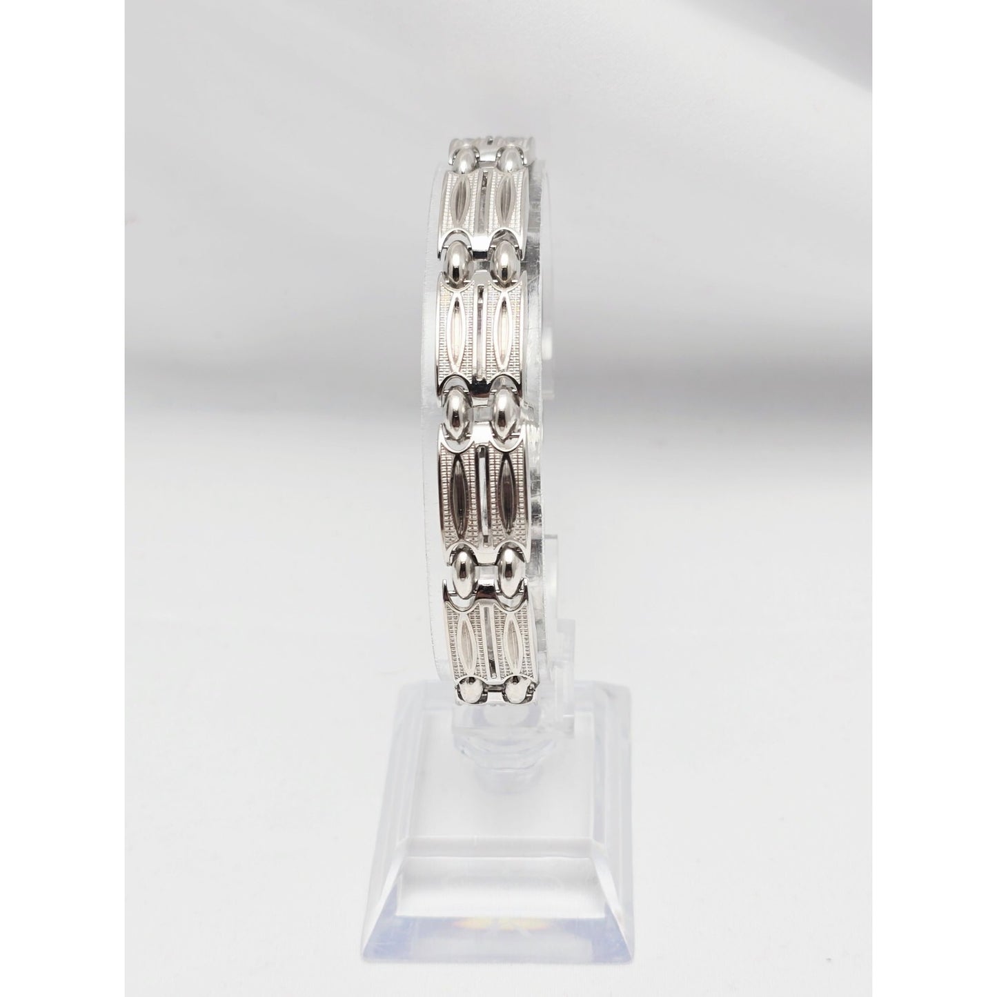 14K White Gold Custom Link Bracelet