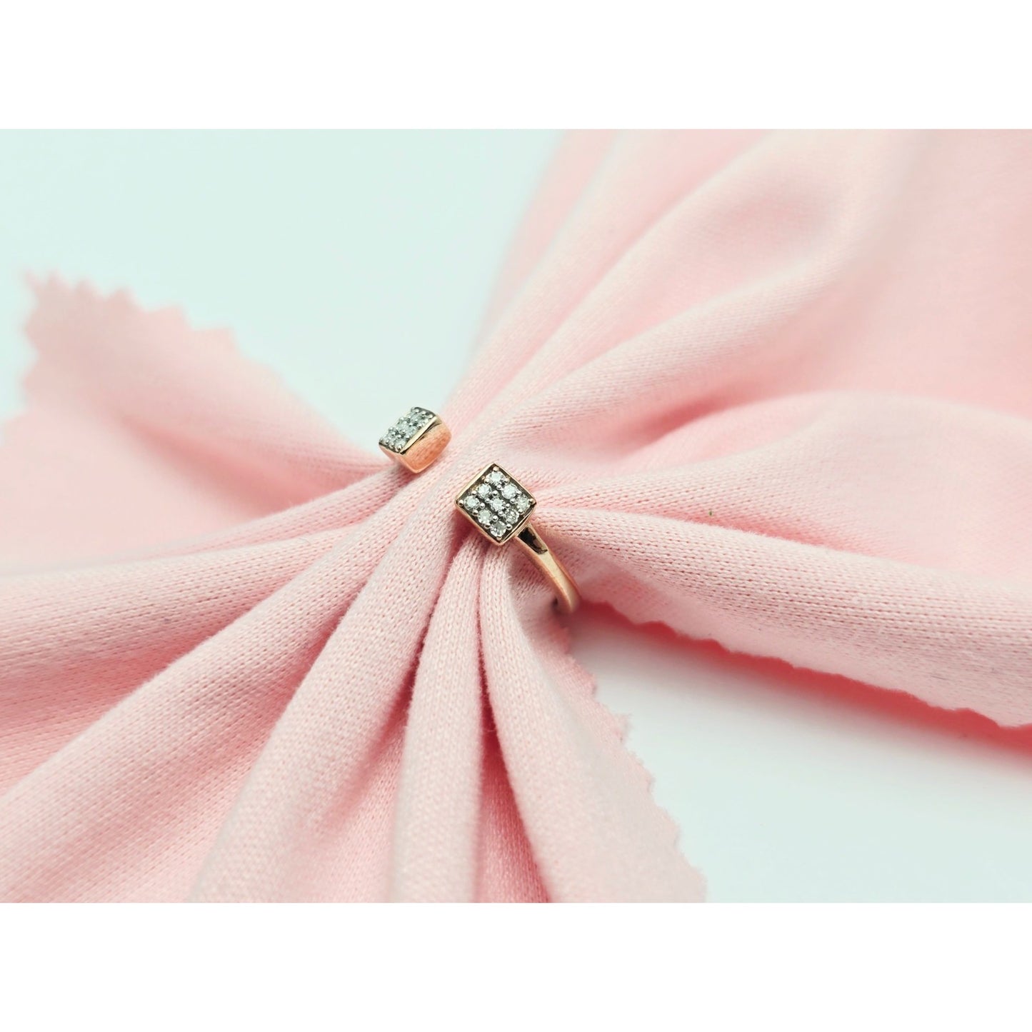 14K Rose Gold Diamond Baby Ring