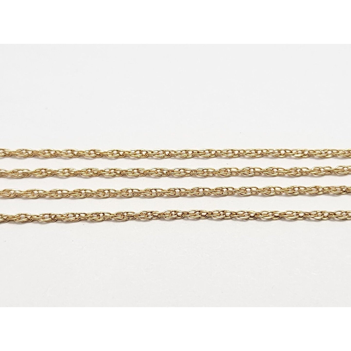 14K Yellow Gold Thin Spiral Rope Chain Necklace