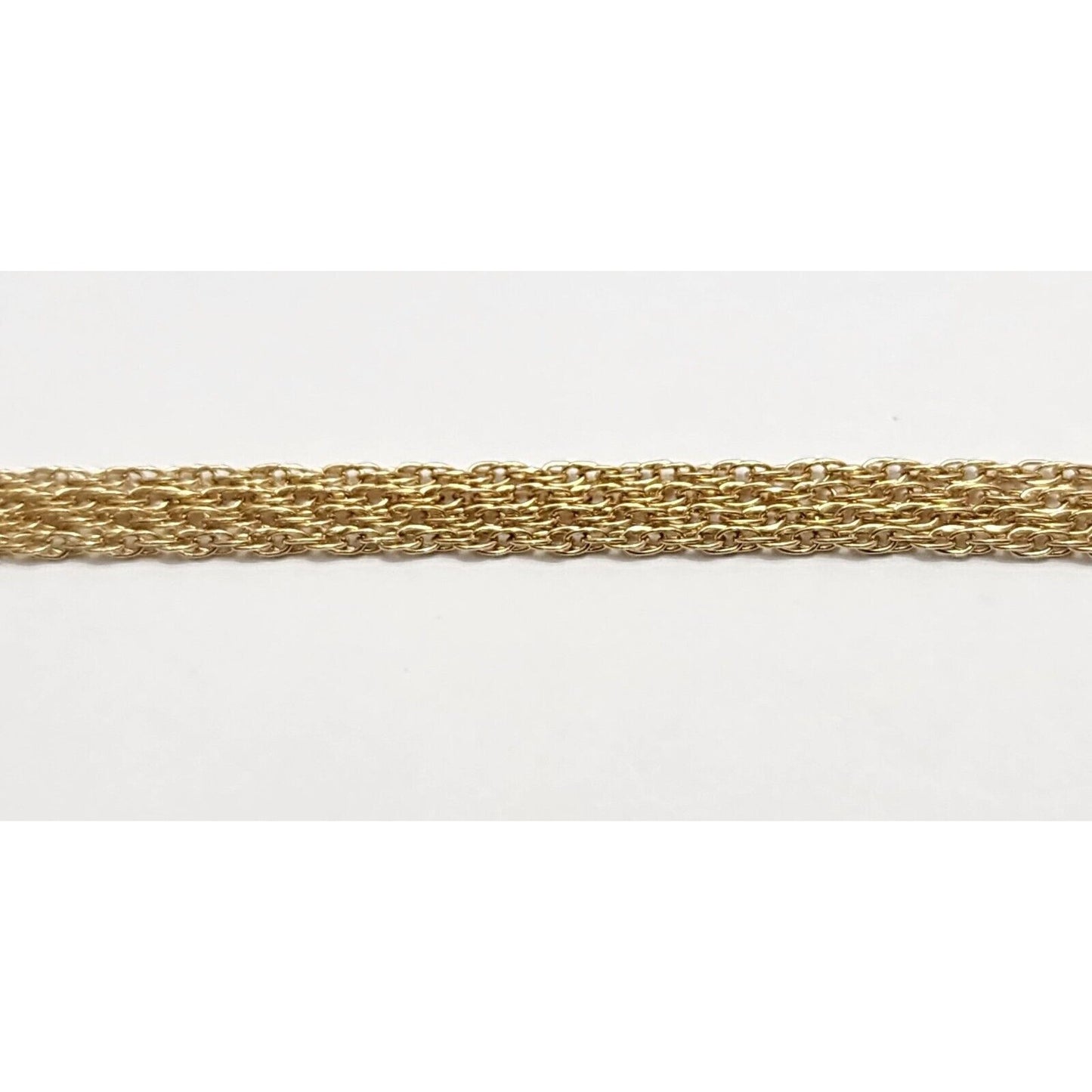 14K Yellow Gold Thin Spiral Rope Chain Necklace