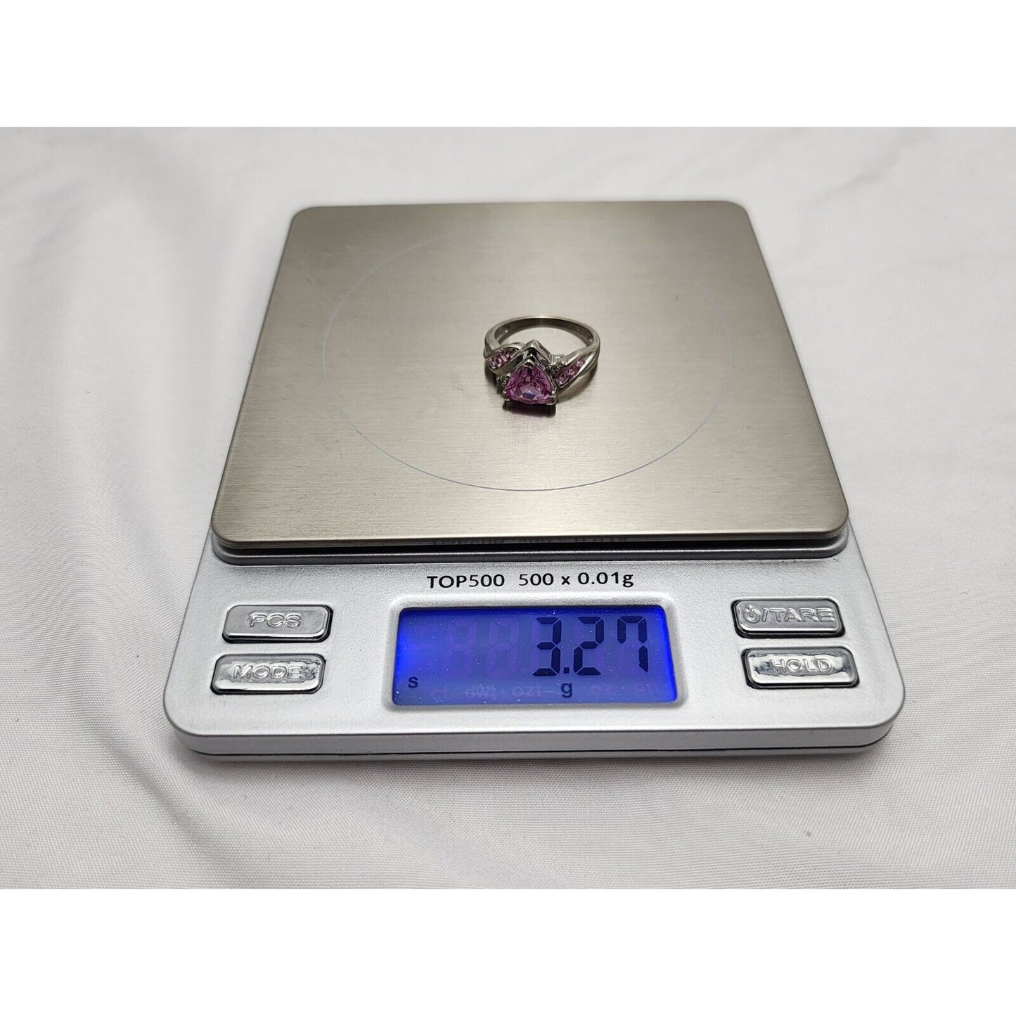 10K White Gold Tourmaline & Diamond Ring